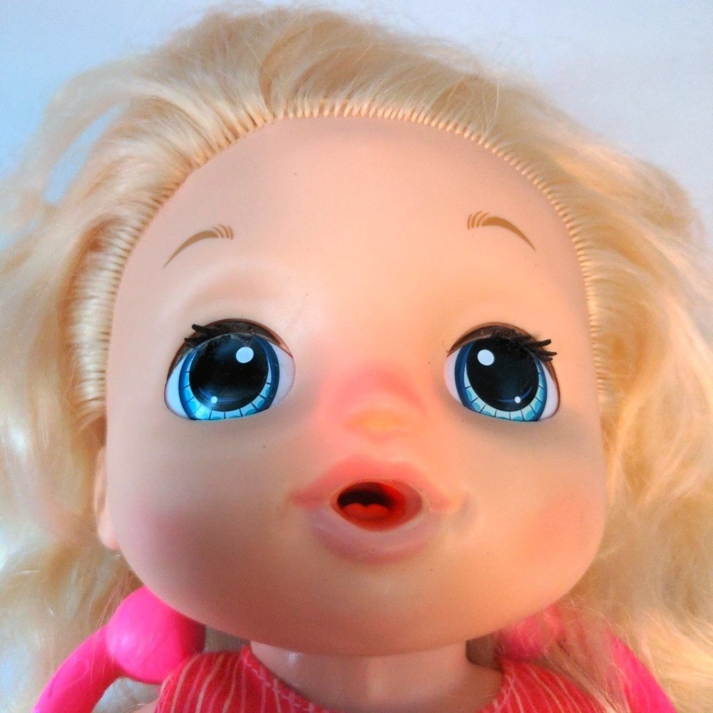 2016 Hasbro Baby Alive Sweet Tear Doll Blonde Interactive Working Red Nose C0957
